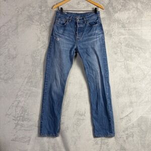 Levis 501 Original Fit Women's Medium Wash Straight Leg Jeans W28 L32 12501-0346